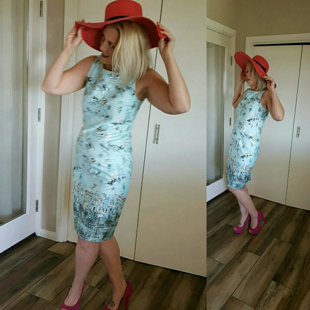 Stunning Blue Sequin Shift Dress